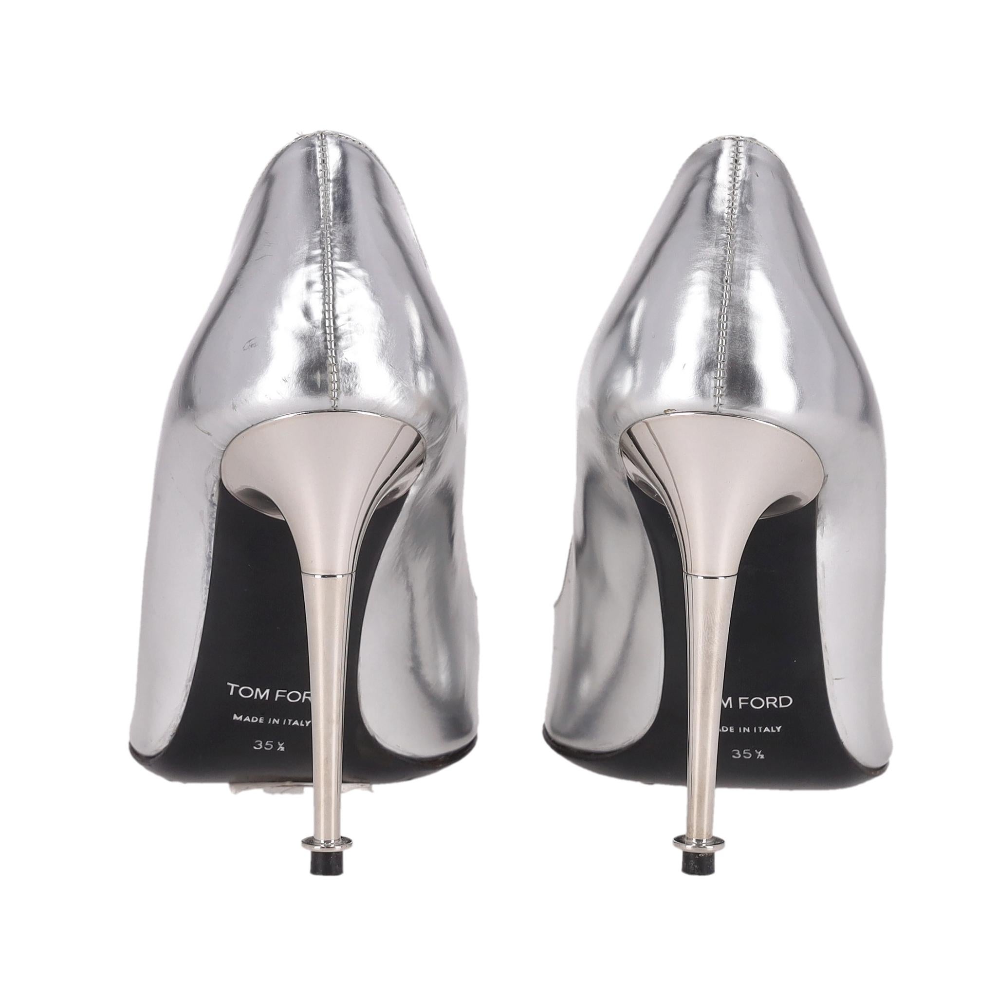 Tom Ford - Escarpins en cuir métallisé Pour femmes en vente
