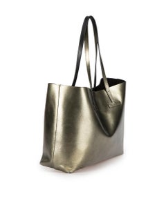 Tom Ford Metallic Leather Saffiano T Tote Bag