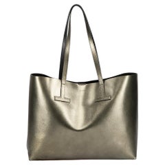 Tom Ford Metallic Leather Saffiano T Tote Bag