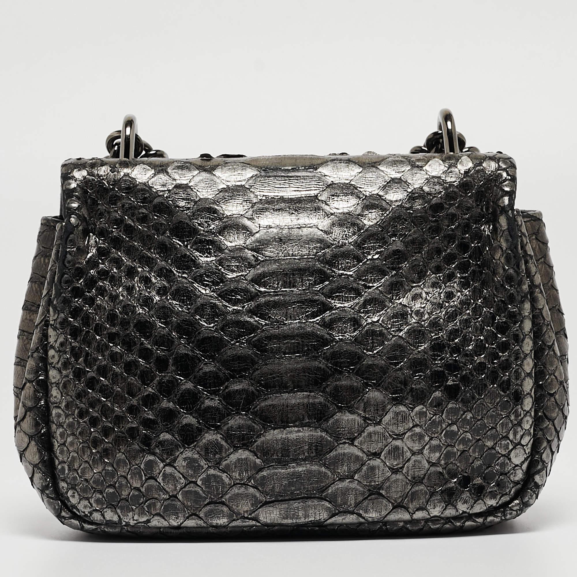 Tom Ford Metallic Python Mini Natalia Shoulder Bag 7
