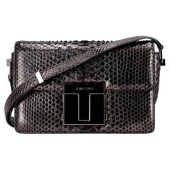 Tom Ford Metallic Python Skin T-Clasp Shoulder Bag