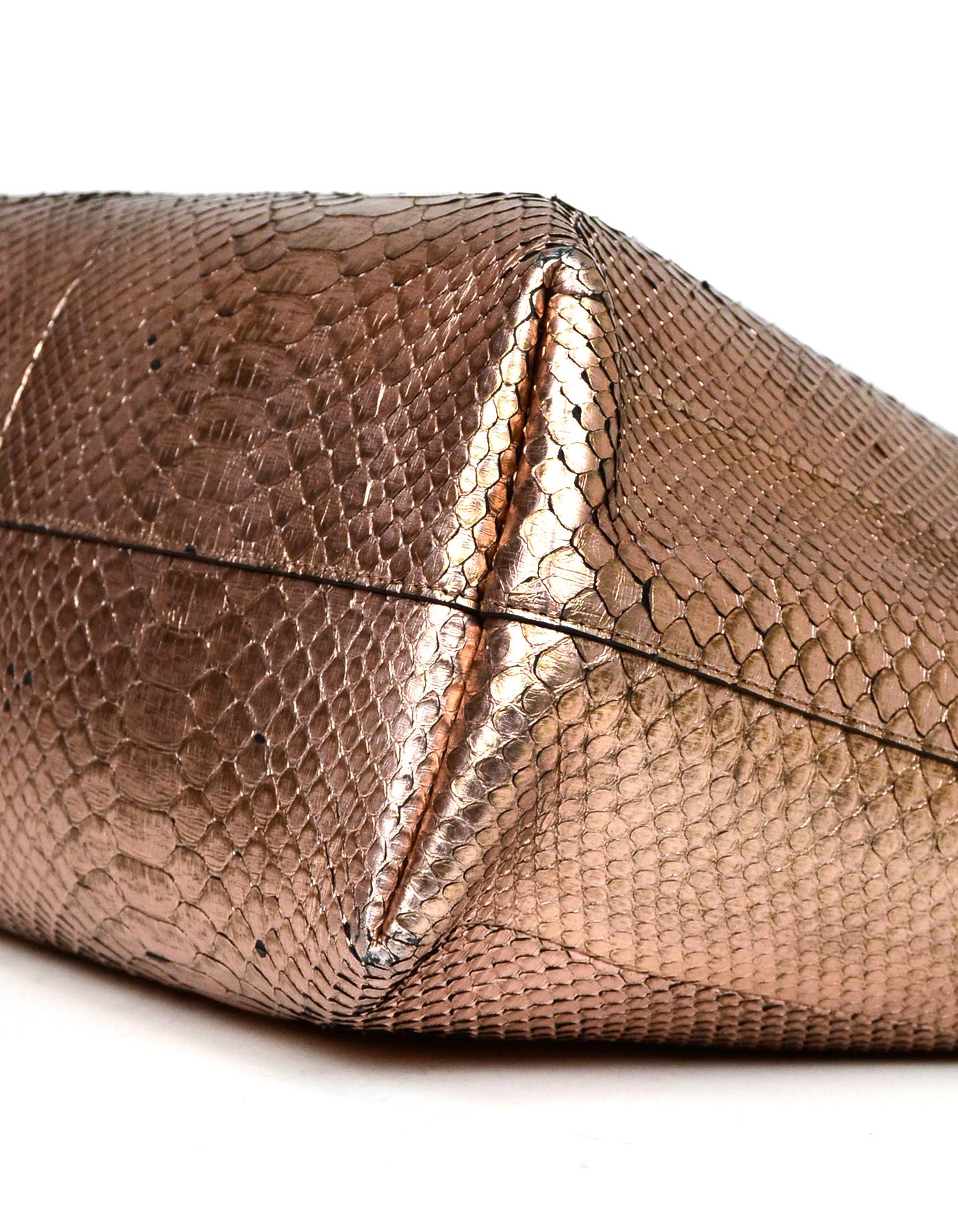 snakeskin metallic bag