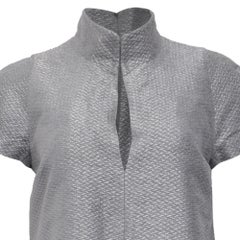 Tom Ford Metallic Silk-Blend Boucle Mini Dress In Silver Viscose