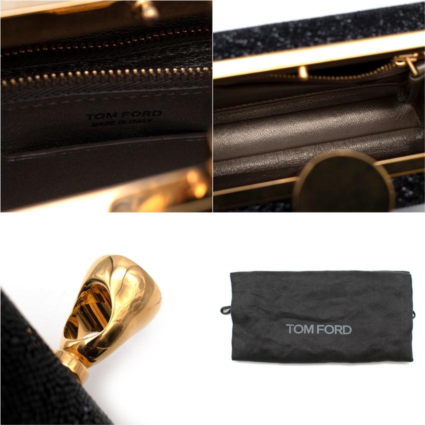 Tom Ford Micro Crystal Embellished Box Clutch For Sale 1