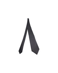 Tom Ford Micro Dotted Necktie in Grey Silk Cotton