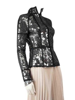 Tom Ford Mirror Embellished High-Neck Top Size XS