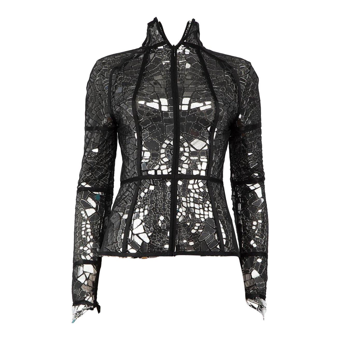 Tom Ford haut à col montant orné de miroirs, taille XS