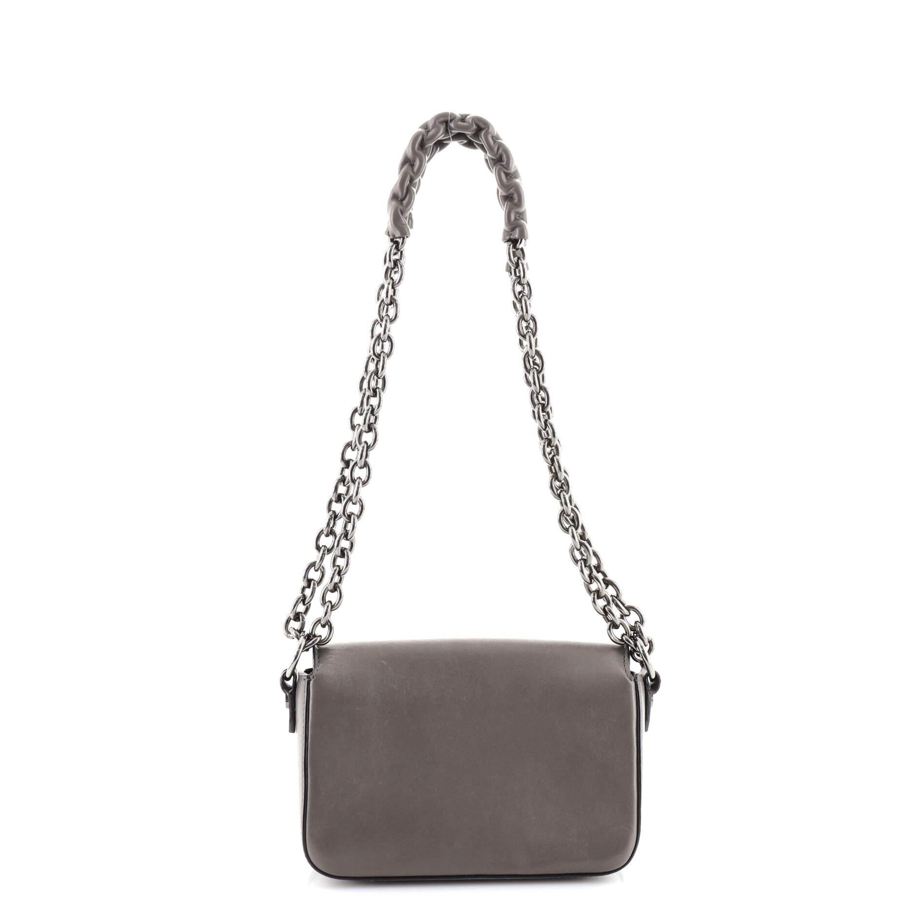 Gray Tom Ford Natalia Chain Shoulder Bag Leather Small