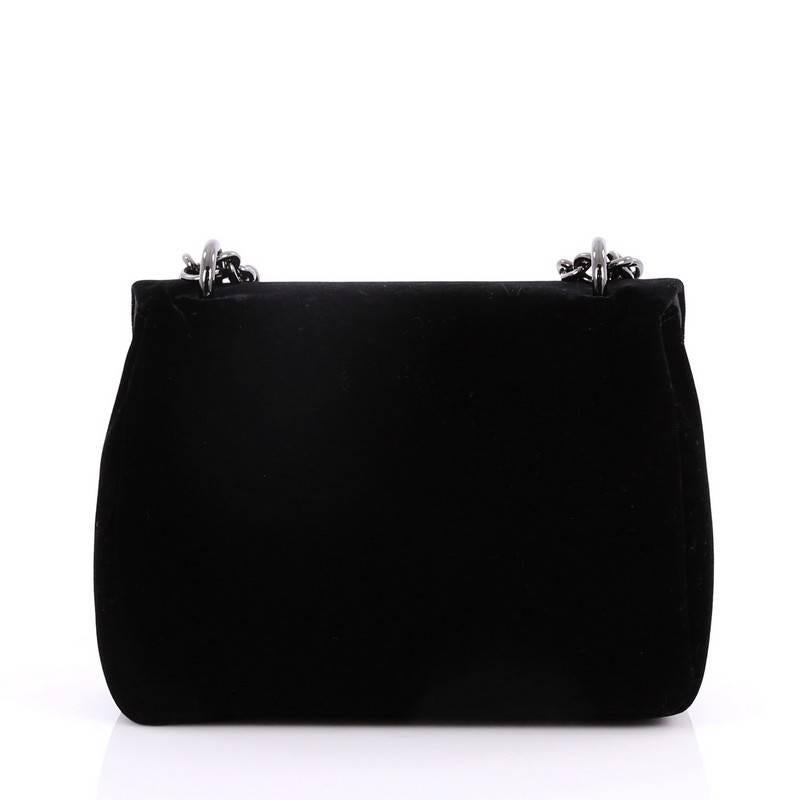 Tom Ford Natalia Chain Shoulder Bag Velvet Small In Good Condition In NY, NY