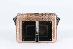 Tom Ford Natalia Small Metallic Python Shoulder Bag