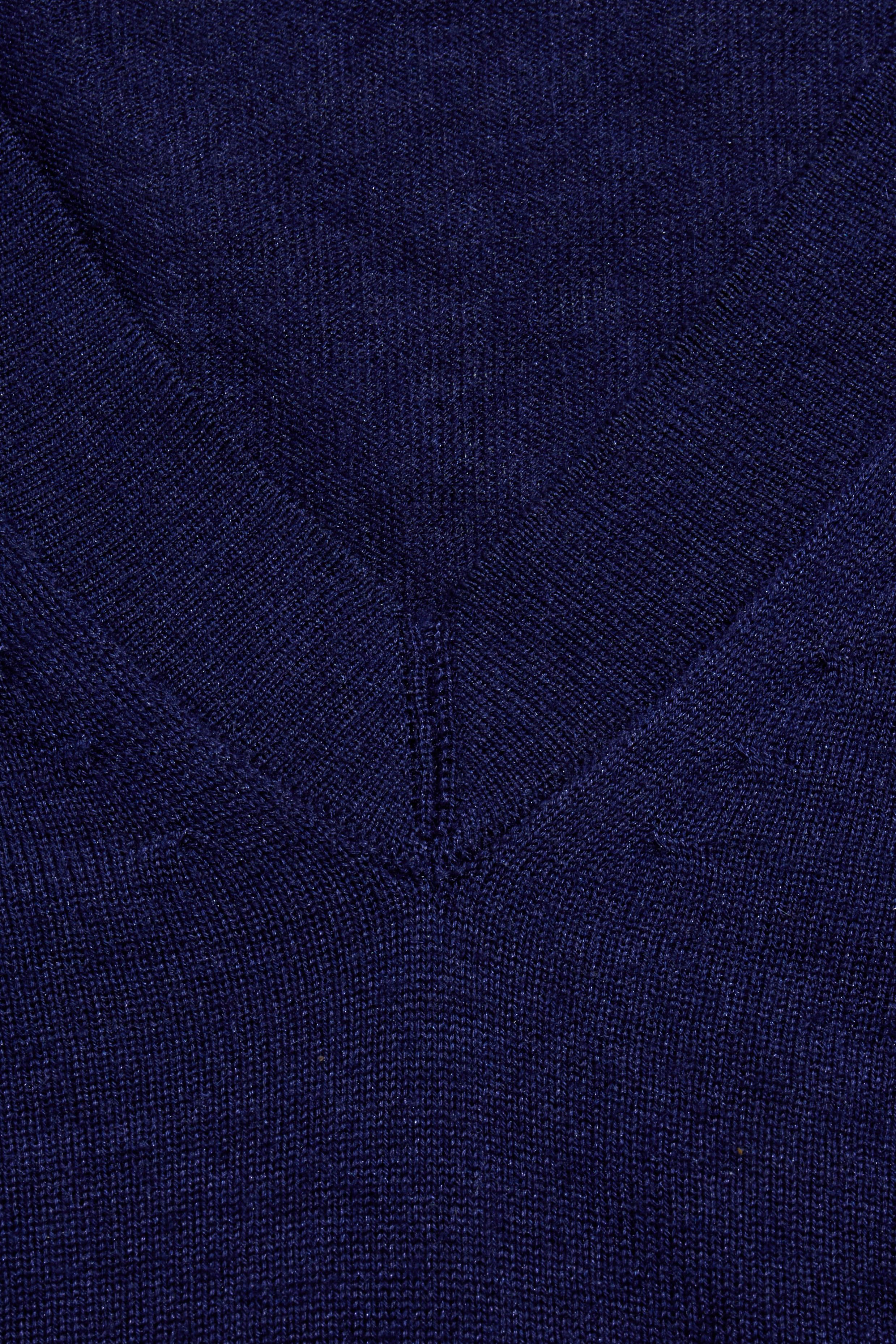 Uomo Tom Ford Maglione con scollo a V in cashmere e seta blu navy, Maglieria da uomo, Made in Italy in vendita
