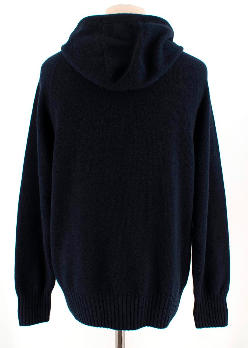 Men's Tom Ford Navy Cashmere Hooded Sweater  L  50
