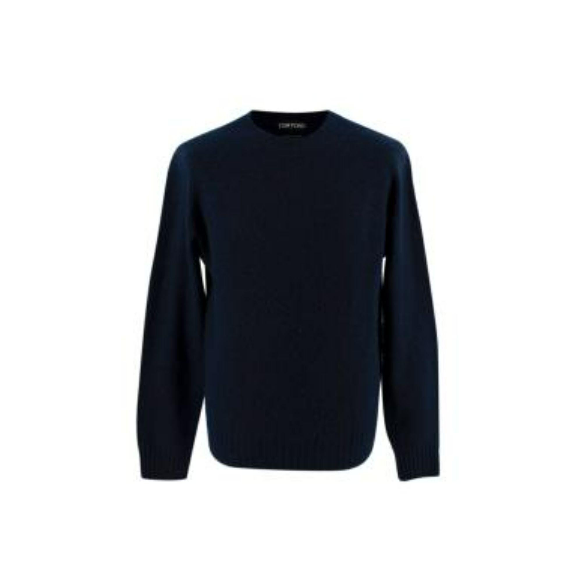 Tom Ford Navy Cashmere Jumper

- Round neckline
- Ribbed cuffs, neck, and waist
- Light construction

Material
100% Cashmere

Made in Great Britain

9.5/10 Excellent condition

PLEASE NOTE, THESE ITEMS ARE PRE-OWNED AND MAY SHOW SIGNS OF BEING