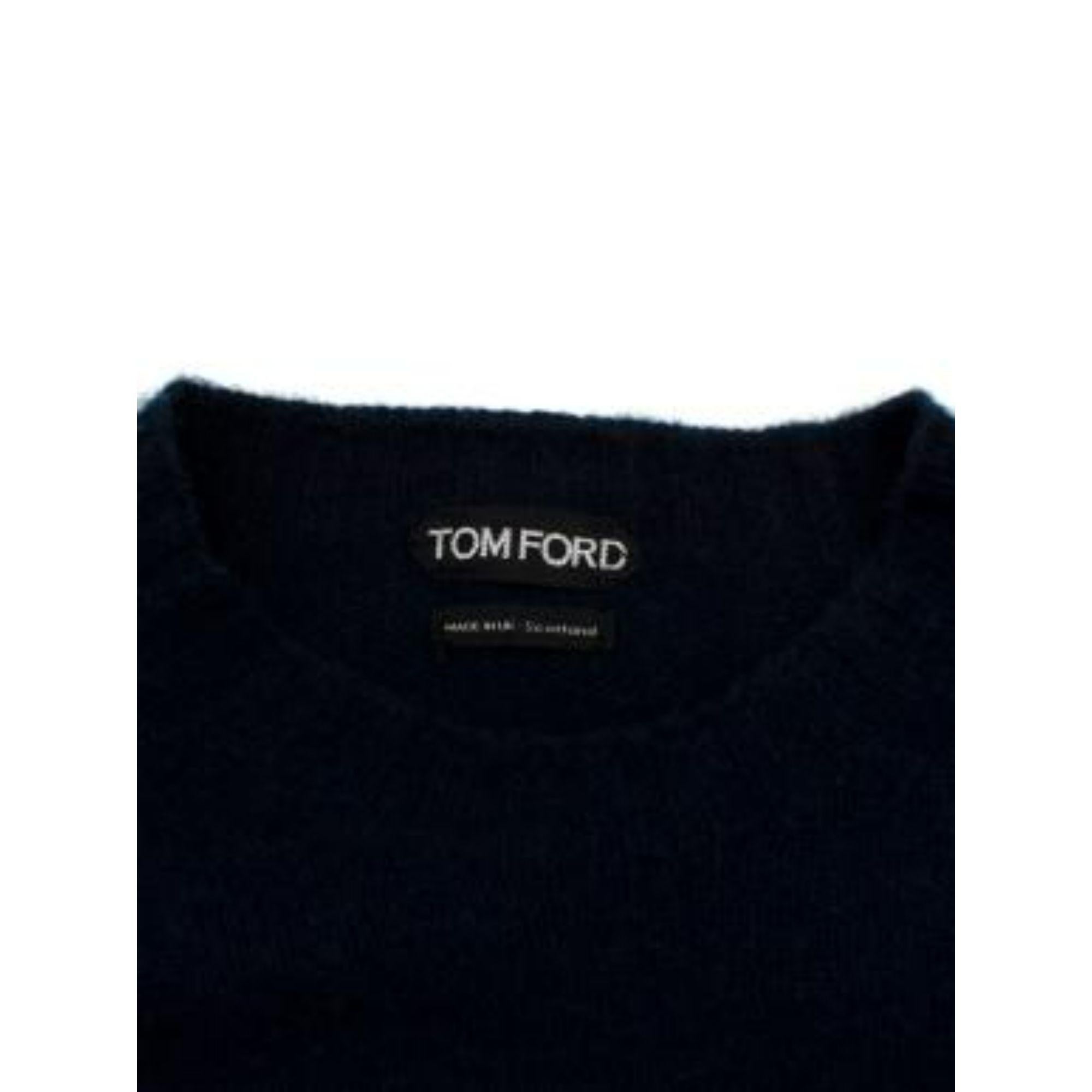 Tom Ford Navy Cashmere Jumper For Sale 1