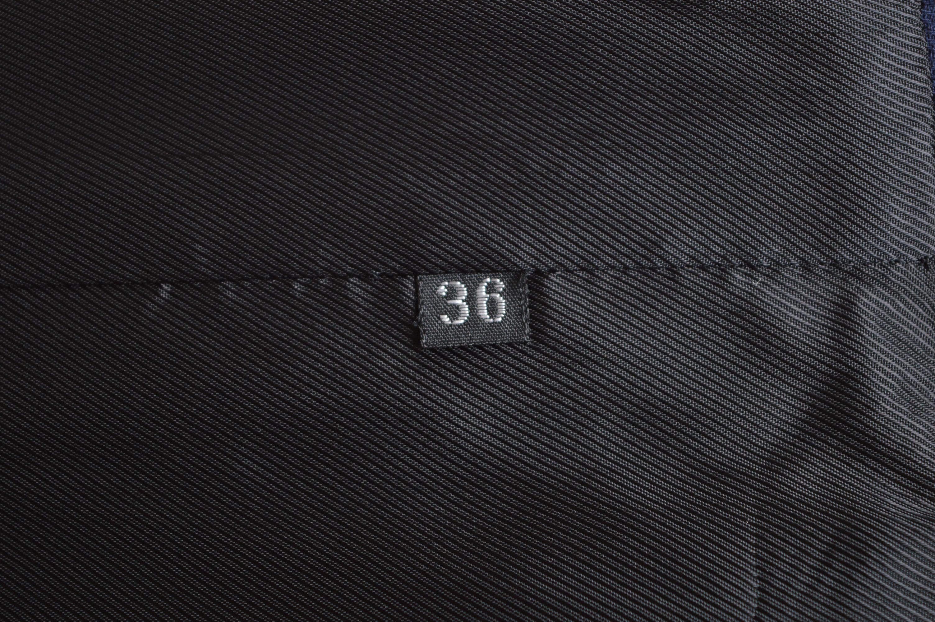 TOM FORD Navy Midnight blue Structured Collarless Cocoon Jacket For Sale 9