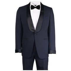 Tom Ford Navy Wool Satin Shawl Lapel O'Connor Two Piece Tuxedo