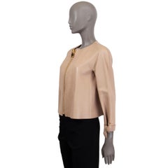TOM FORD nude pink LEATHER CROPPED Jacket S