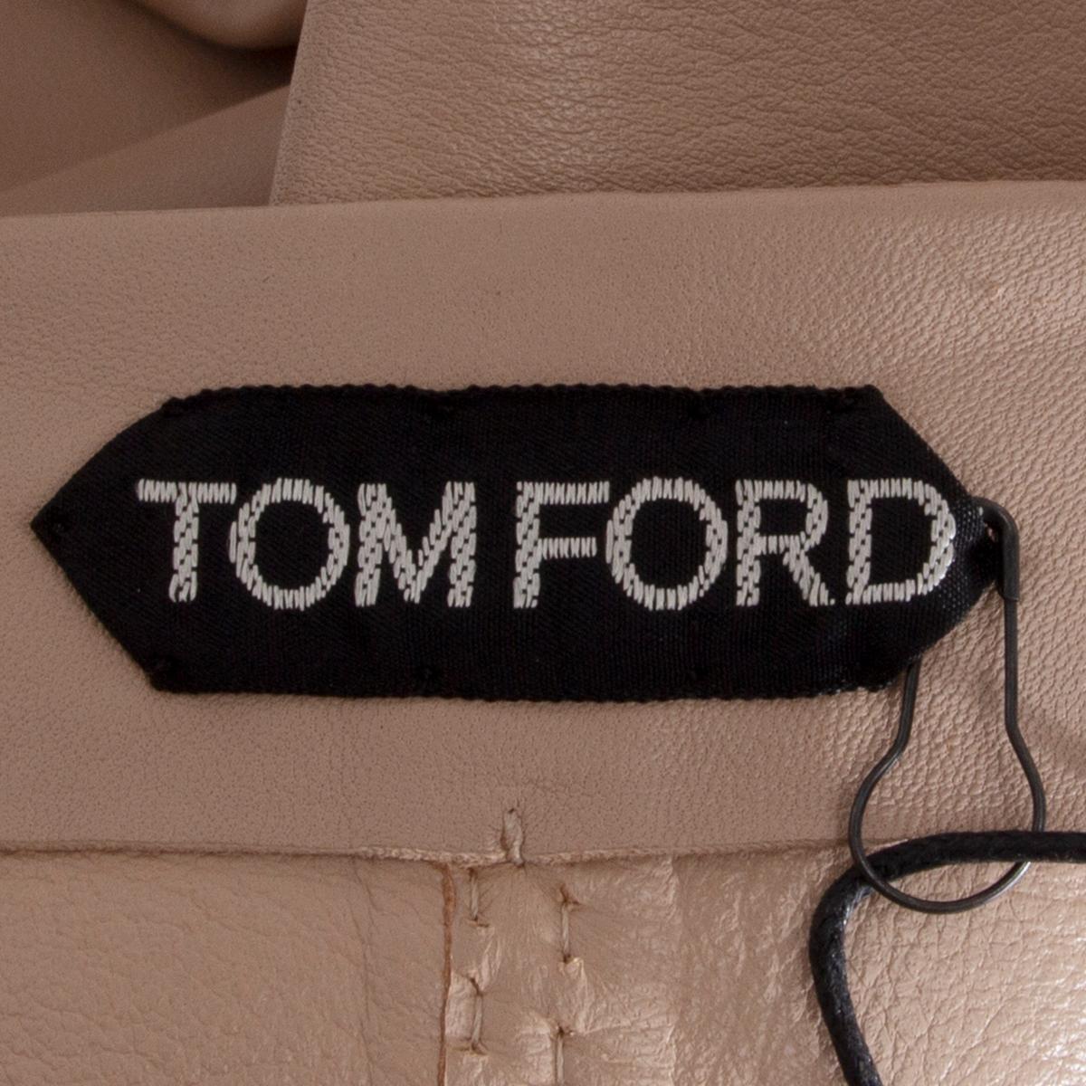 TOM FORD nackte rosa LEDER-CROPPED-Jacke S Damen im Angebot