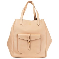 TOM FORD Oat nude pink HOLLYWOOD LEATHER T TWIST TOTE Bag