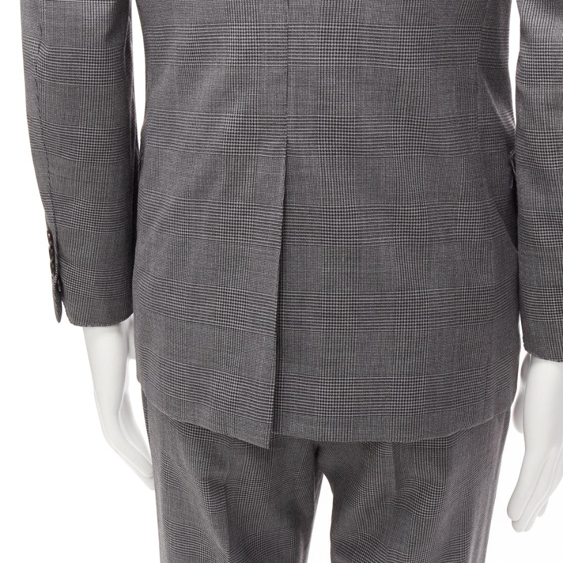 TOM FORD O'Connor grey houndstooth wool blend blazer pants suit set IT46 S For Sale 4
