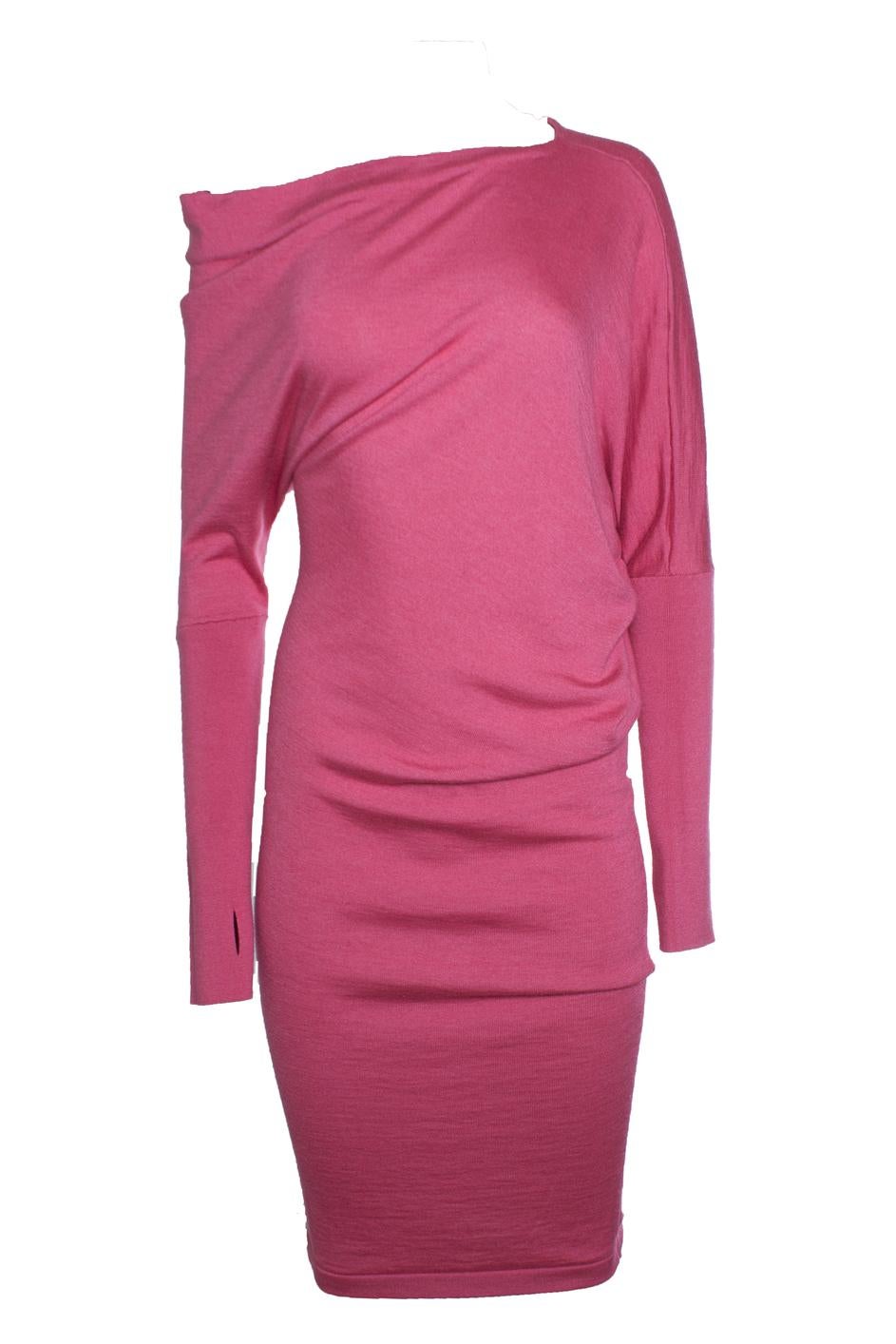 De las mujeres Tom Ford, vestido jersey sin hombros en fucsia en venta