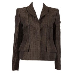 Tom Ford for Yves Saint Laurent F/W 2001 Leather Military Jacket It 38 ...