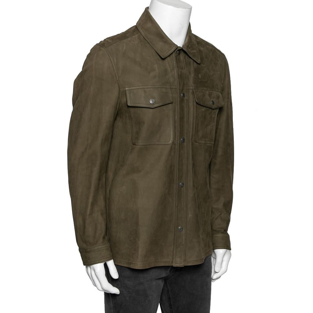 tom ford suede jacket green