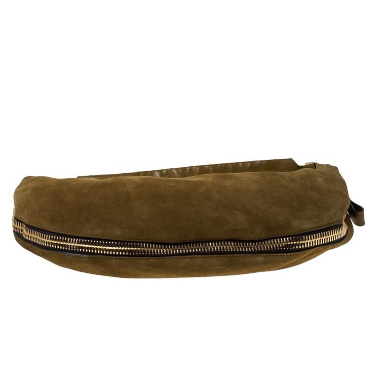 Military Green Suede Bum Bag