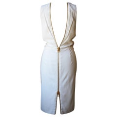 Tom Ford Open-Back Zip-Detailed Stretch-Crepe Dress
