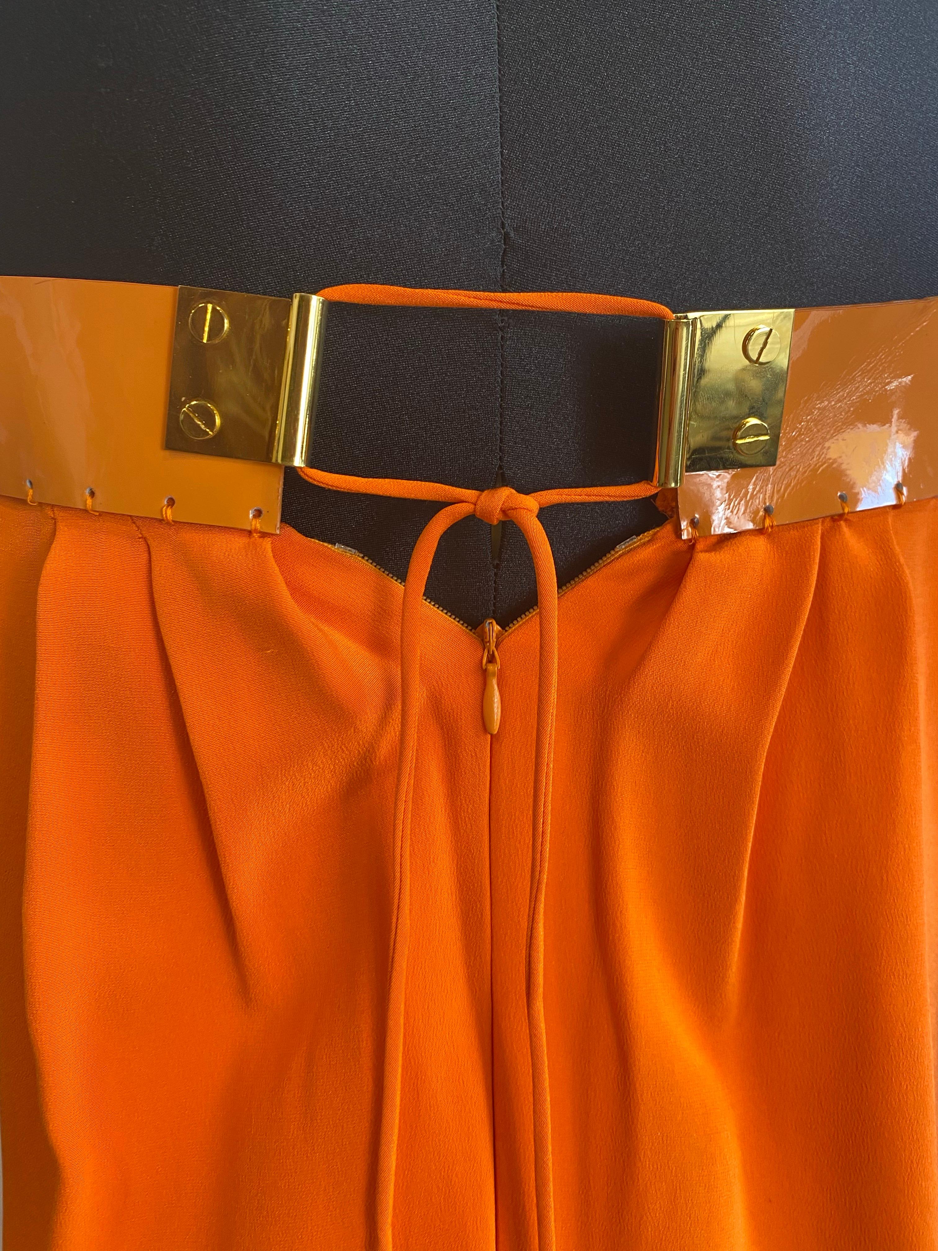 Vestido largo naranja Tom Ford 1