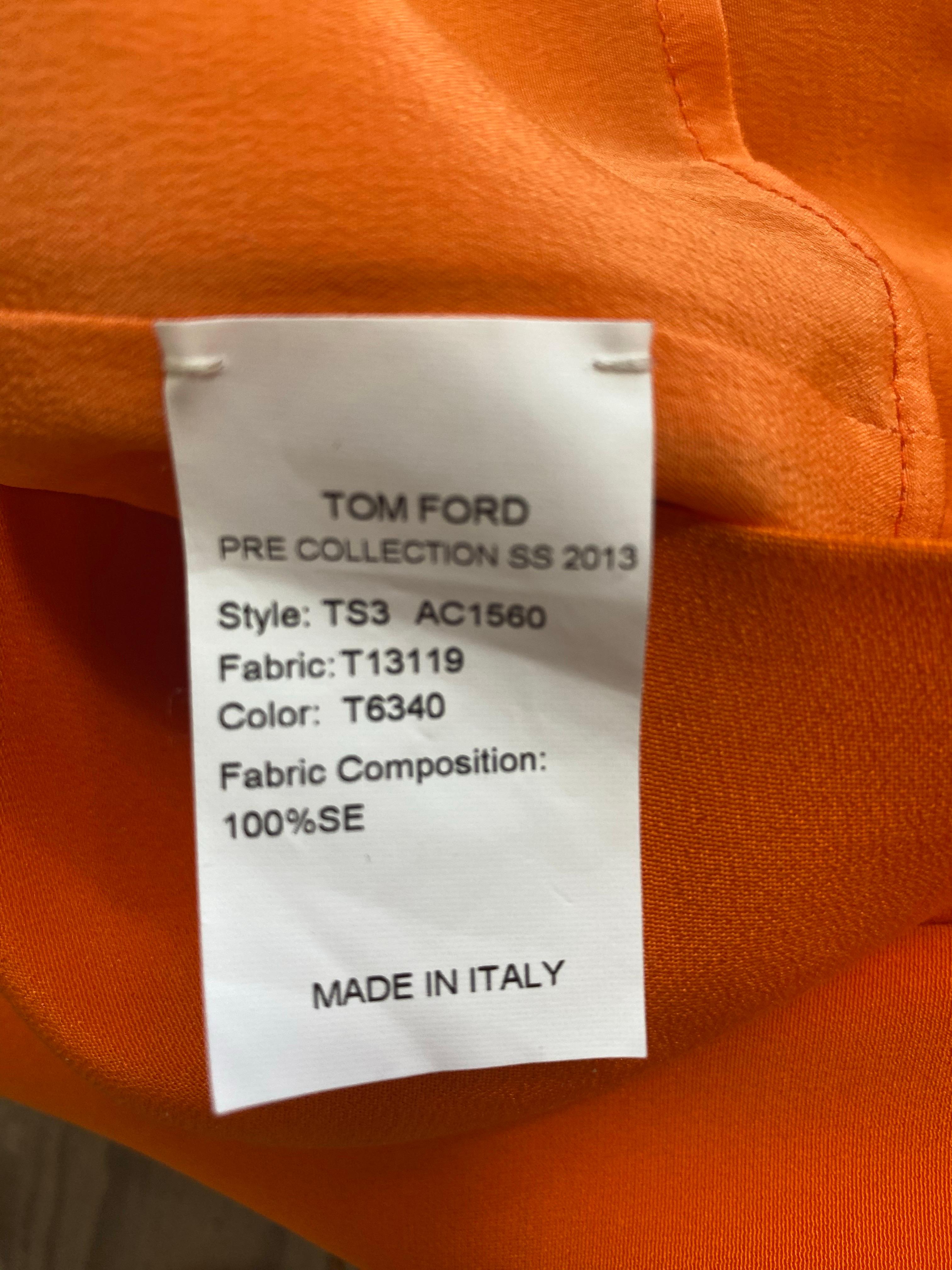 Vestido largo naranja Tom Ford 2