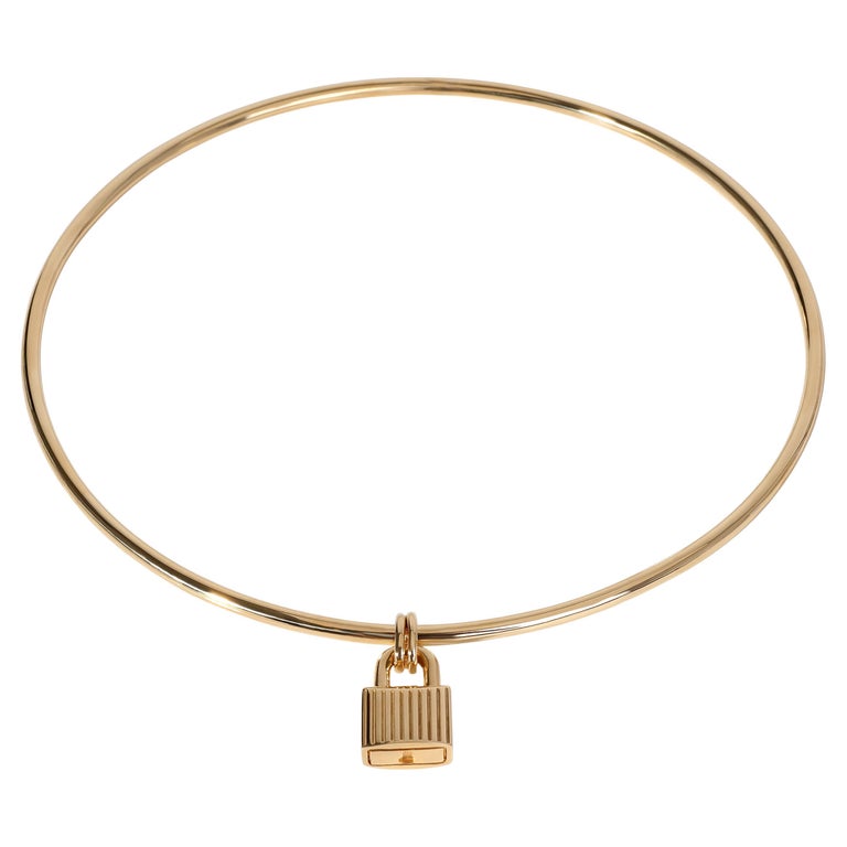 Tom Ford Padlock Choker Necklace in 18k Yellow Gold For Sale