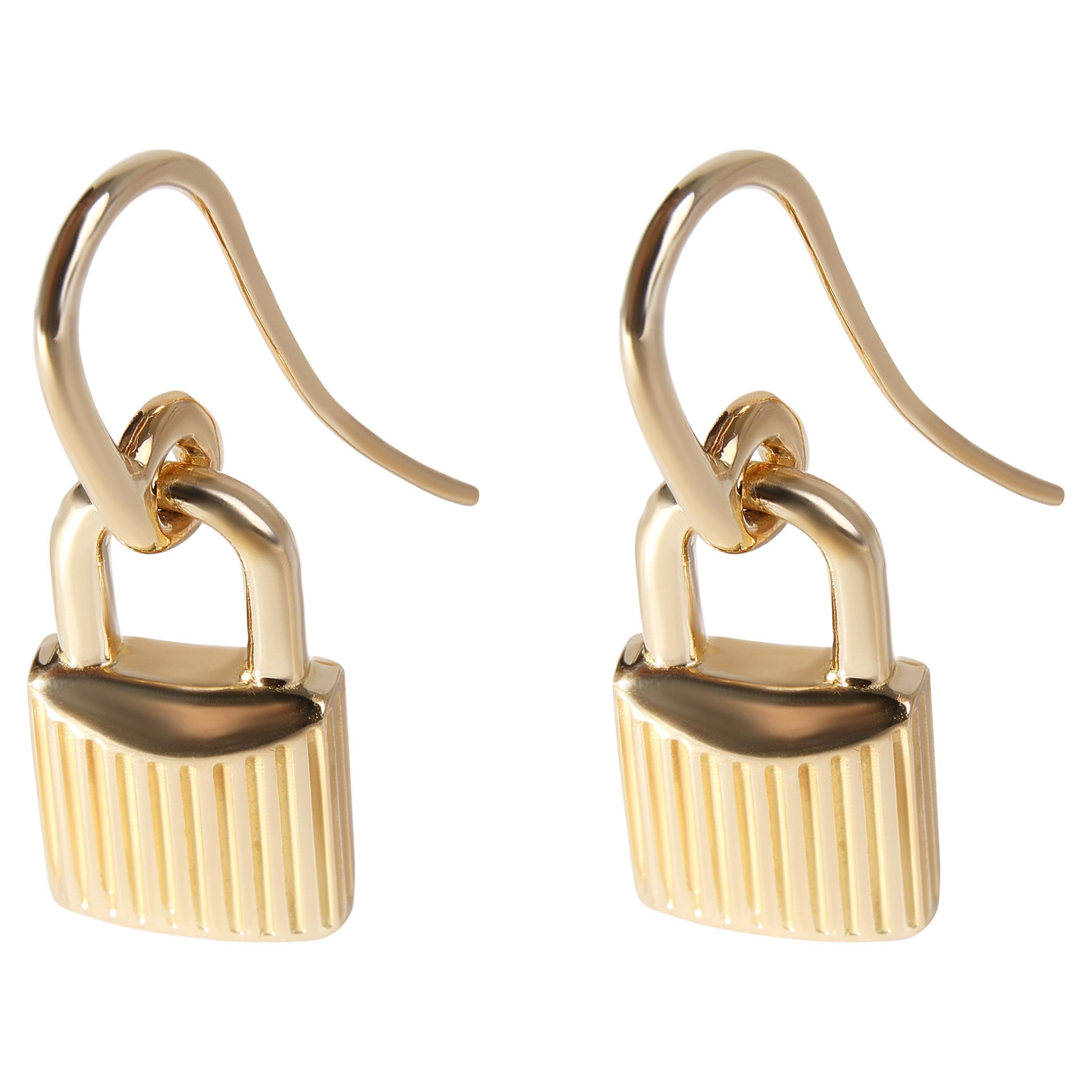 Tom Ford Padlock Earrings in 18k Yellow Gold For Sale