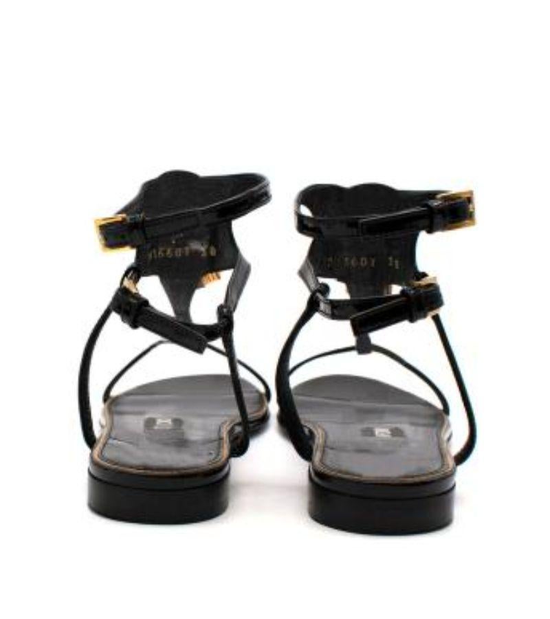 Women's Tom Ford Patent Padlock Flat Sandals For Sale