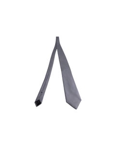 Tom Ford Patterned Necktie in Silver Silk Cotton
