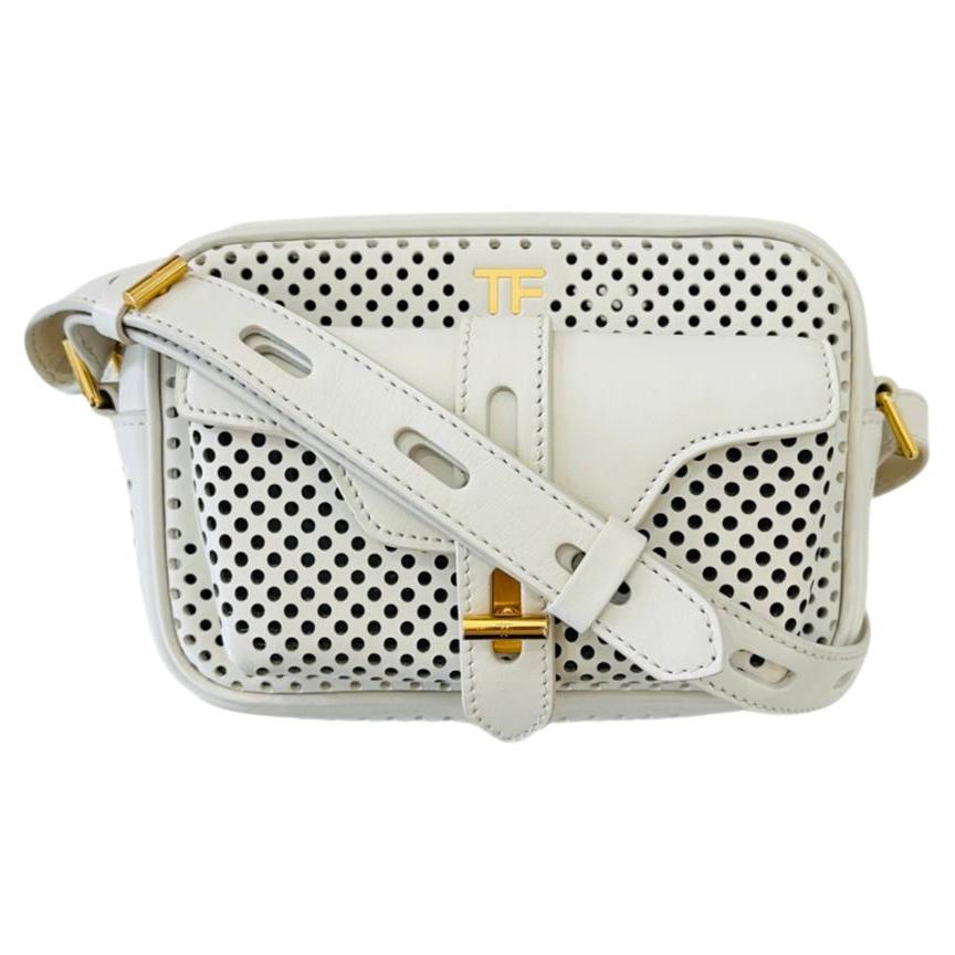 Tom Ford Perforated Leather T Twist Camera Bag For Sale
