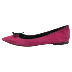 Tom Ford - Ballerines en cuir et daim rose/noir - Taille 37,5
