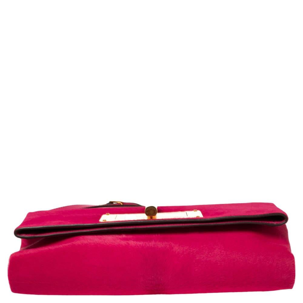 Tom Ford Pink Calf Hair Natalia Convertible Clutch For Sale 1