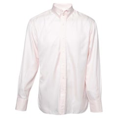 Tom Ford Pink Cotton Button Down Shirt L