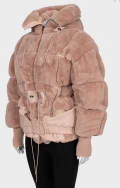 Tom Ford Pink Faux Fur Oversized Puffer Coat Sz. M
