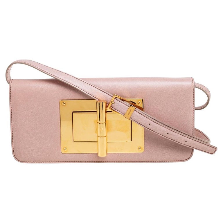 Tom Ford Pink Leather Natalia Convertible Clutch at 1stDibs