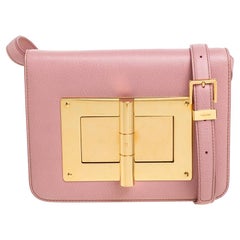 Tom Ford Pink Leather Small Natalia Crossbody Bag