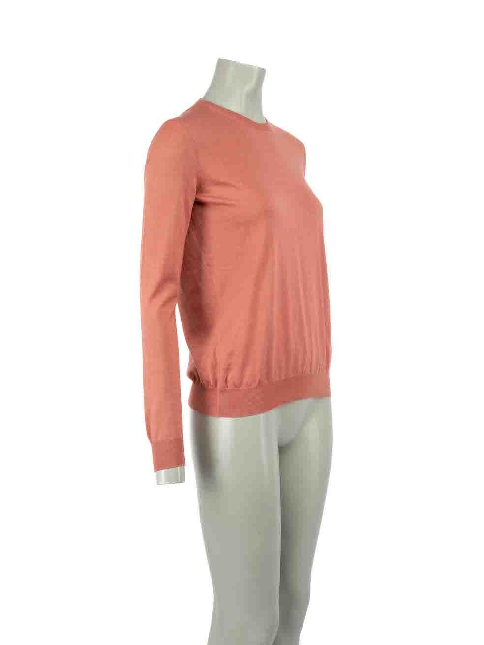 CONDITION is Very good. Minimal wear to knitwear is evident. Minimal wear to composition with negligible plucking of knit found at the centre front on this used Tom Ford designer resale item.
 
 Details
 Pink
 Synthetic
 Knit jumper
 Long sleeves
