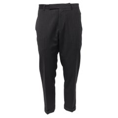 Pantaloni corti a righe sottili Tom Ford in lana nera