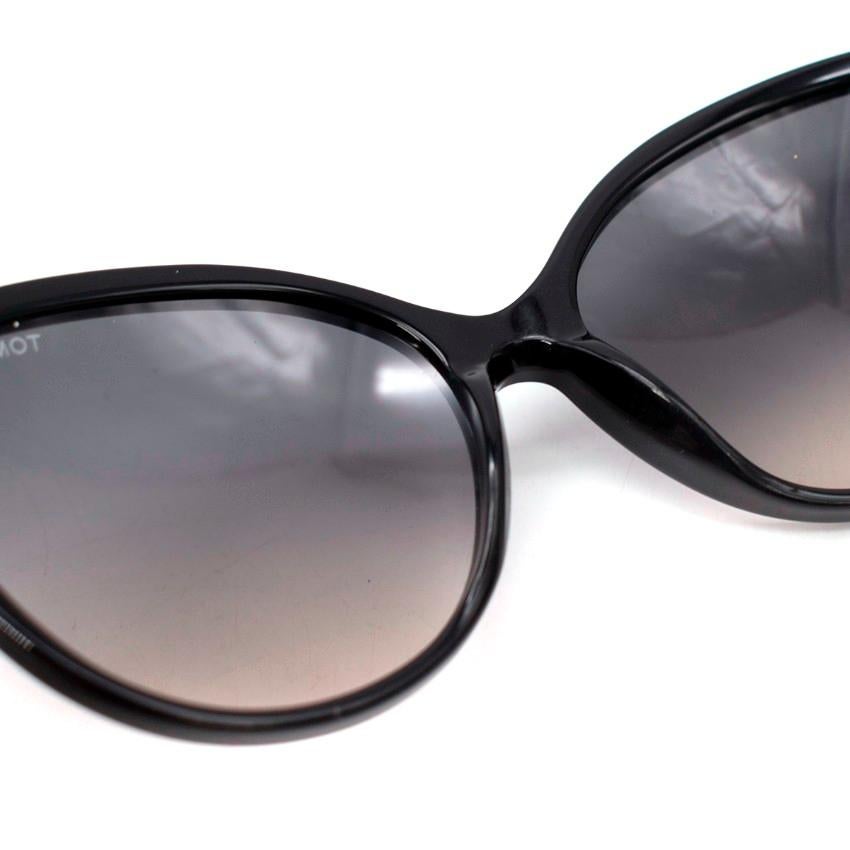 Women's Tom Ford Priscilla Black & Cream Cat-Eye Sunglasses