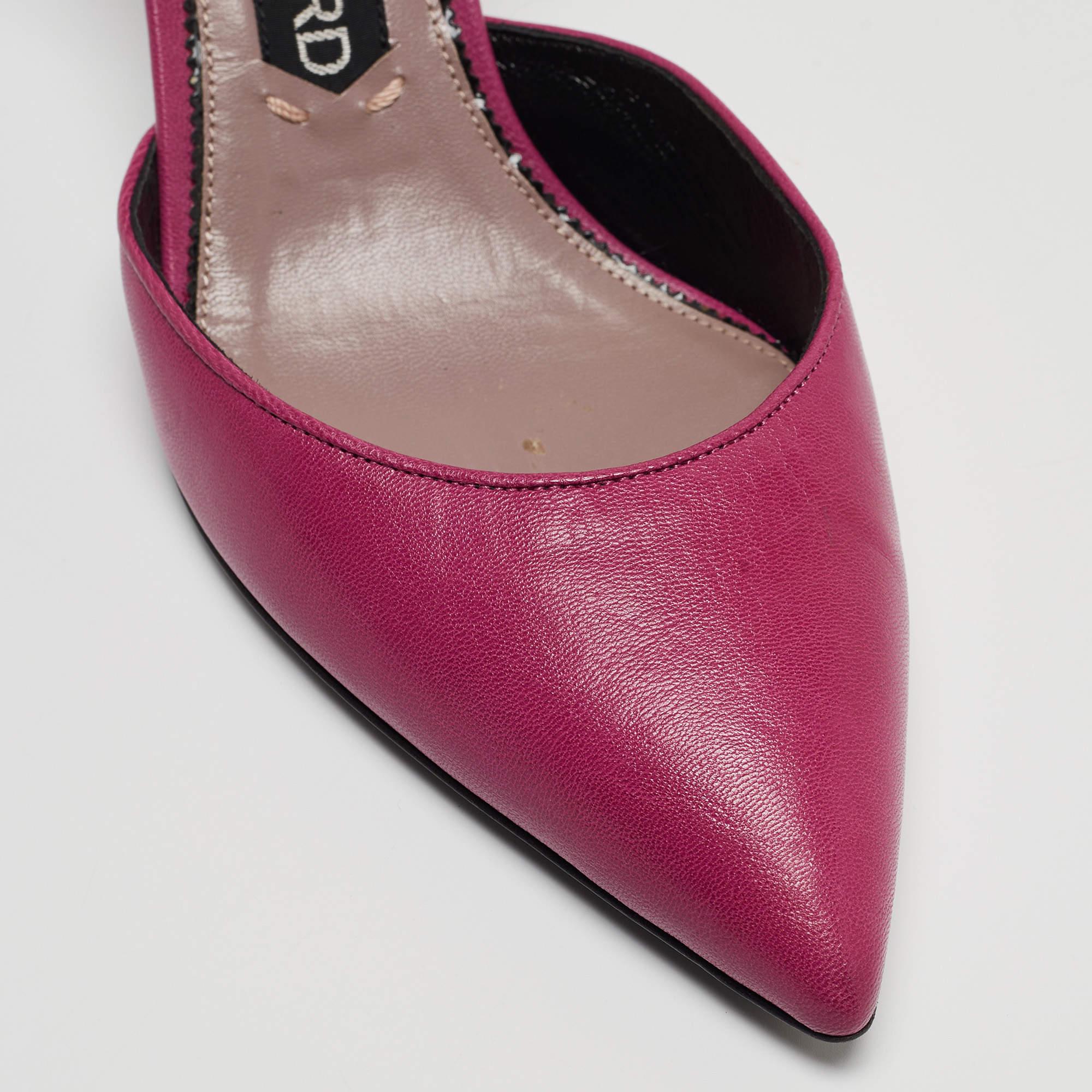 Tom Ford - Escarpins D'orsay à lanières de cheville en cuir violet, taille 39 Pour femmes en vente