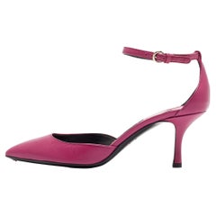 Tom Ford Purple Leather Ankle Strap D'orsay Pumps Size 39