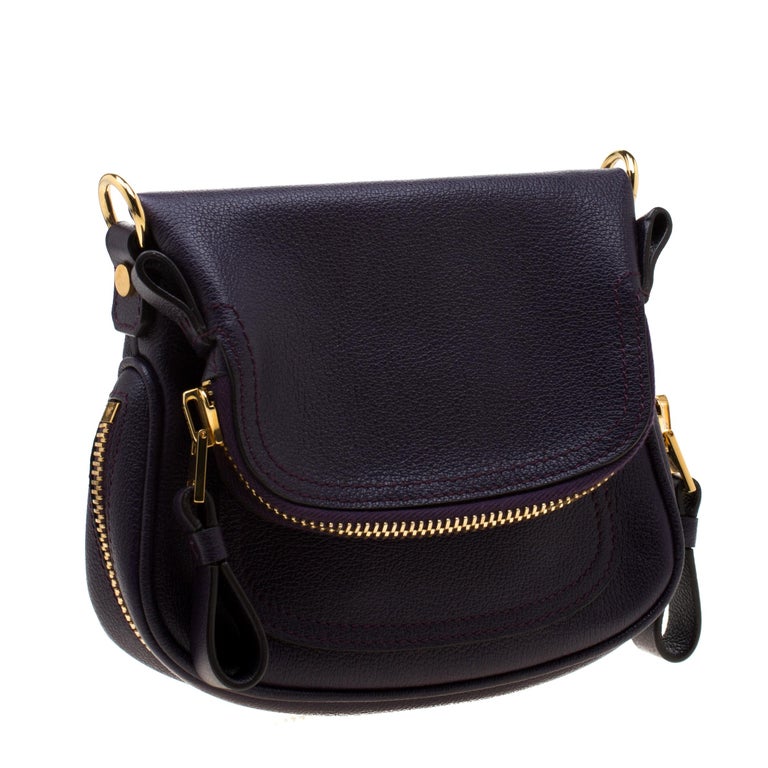 Tom Ford Purple Leather Jennifer Crossbody Bag For Sale at 1stDibs
