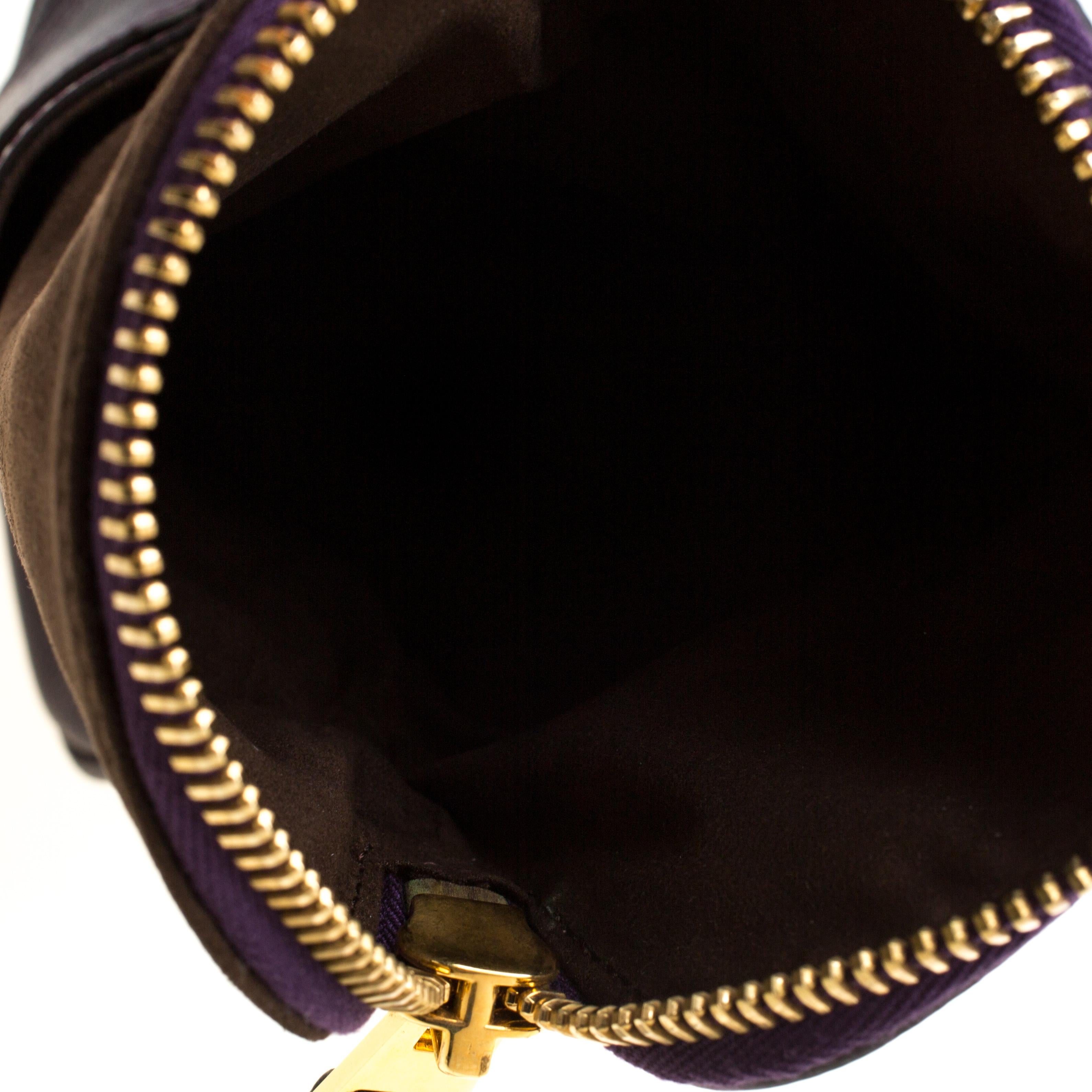 Black Tom Ford Purple Leather Jennifer Crossbody Bag