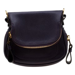 Tom Ford Purple Leather Jennifer Crossbody Bag